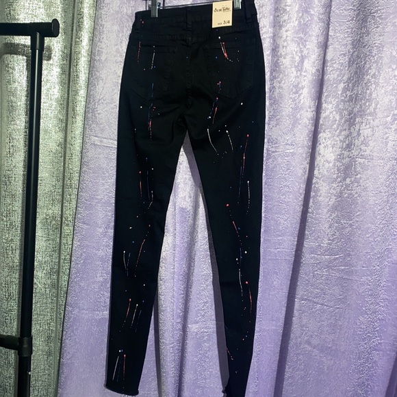 Black Blue Topic Pants w/ Paint - Picture 7 of 11